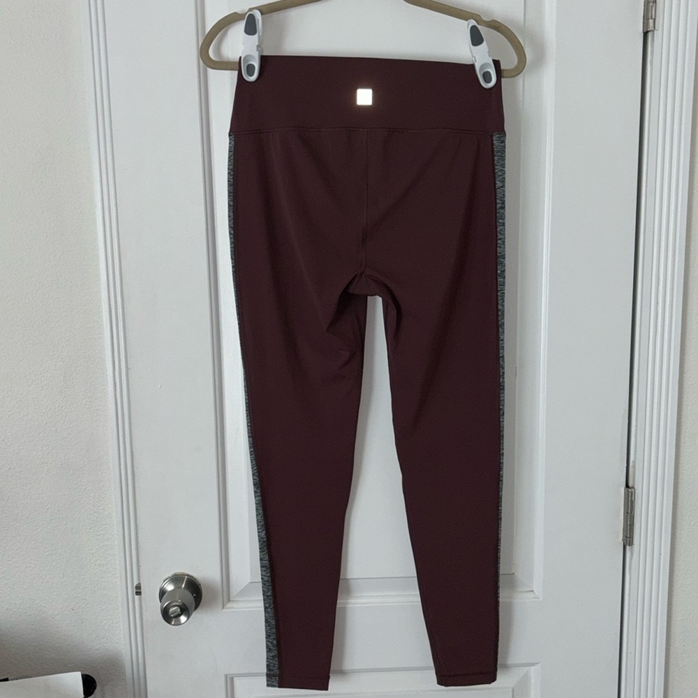 Women's Burgundy and Gray Leggings